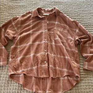 ALTAR’D STATE Flannel Feel Super Soft Plaid Shirt